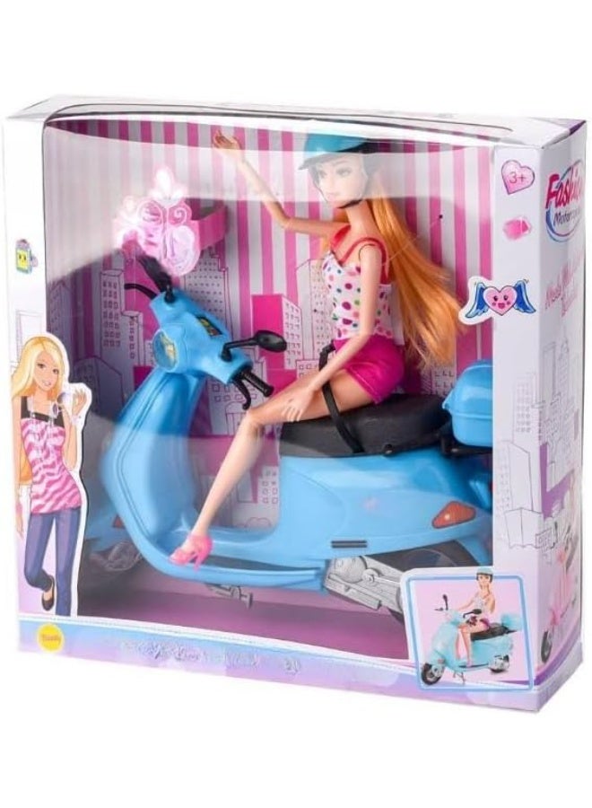 TOY GARDEN Playtime Doll on Motor Scooter – Pretend Play Doll with Scooter Vehicle | Fun Role Play Toy for Kids, Boys & Girls Ages 3+