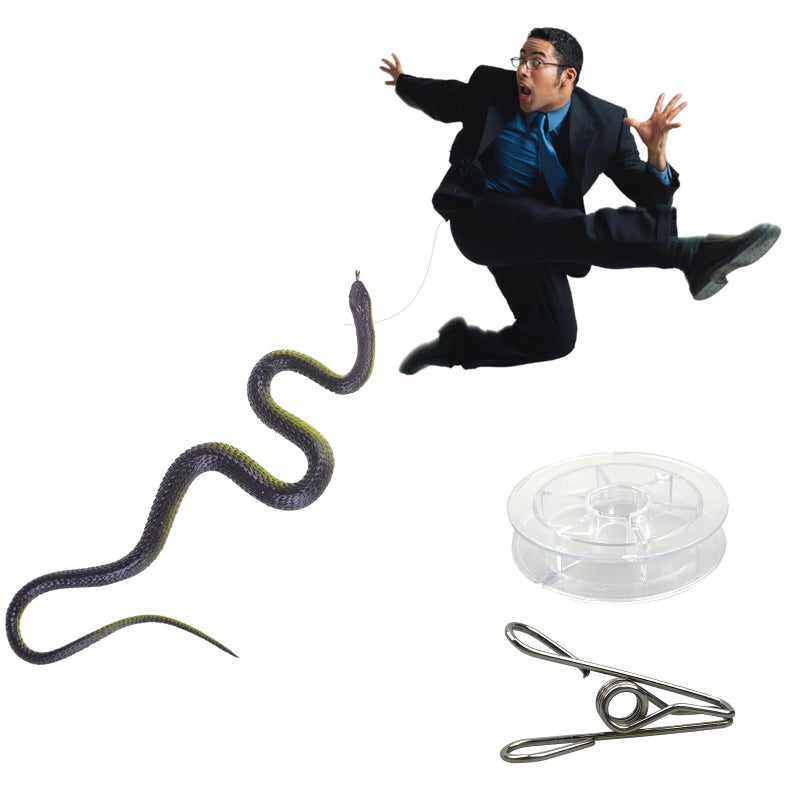 Morofme Snake Prank with String Clip Snake on a String Prank Clip on Snake Prank Realistic Snake Prank for Golf Fake Snake with String and Clip Realistic Rubber Snake Toy for Keep Birds Away - Image 3