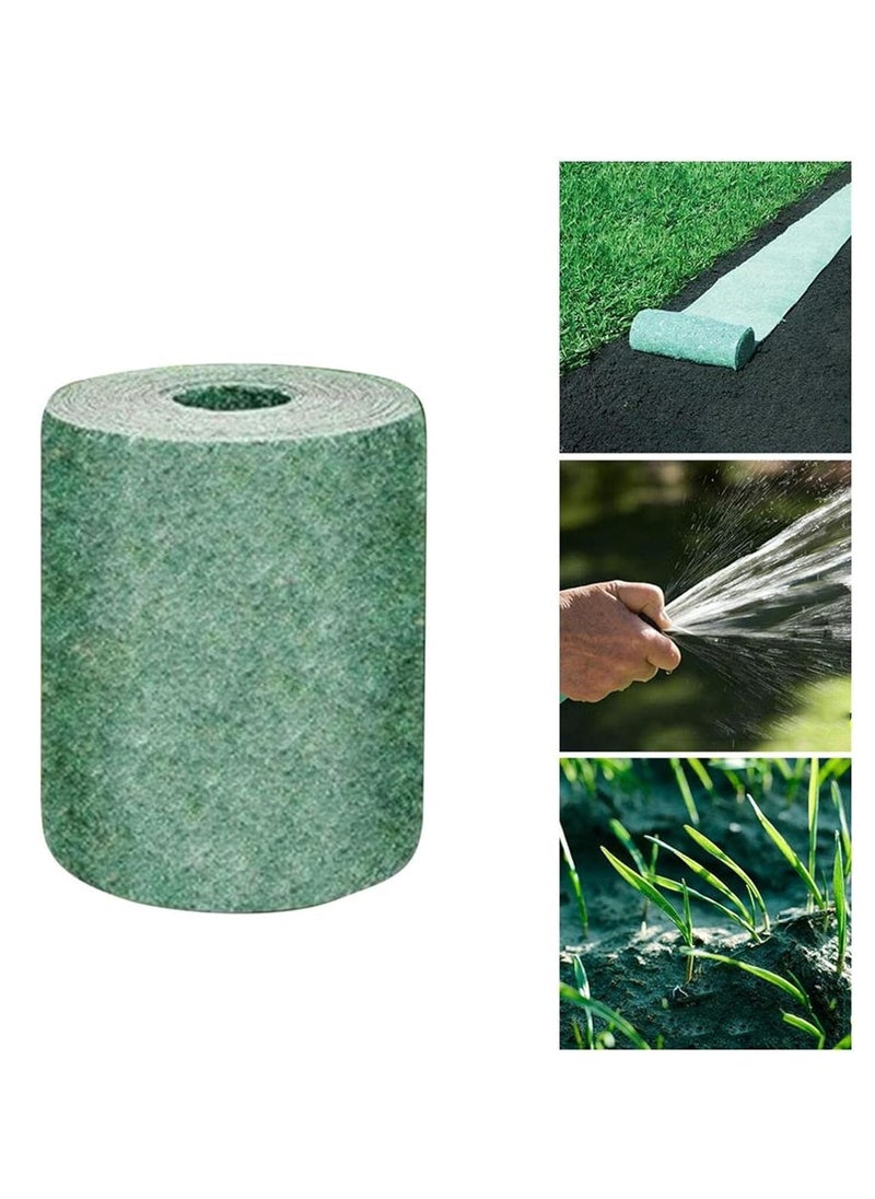 Excefore Biodegradable Grass Seedling Mat, Year Round Green, Biodegradable Grass Seed Mat Rolls, Help Plant Growth and Germination Planting Mat, Heat Insulation, Moisturizing  - Image 1