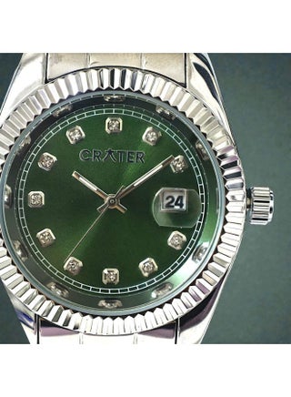 A luxurious men's set consisting of a regal stainless steel watch, a classic dial with date display, water resistance, prayer beads, a pen, and cufflinks. - view 5