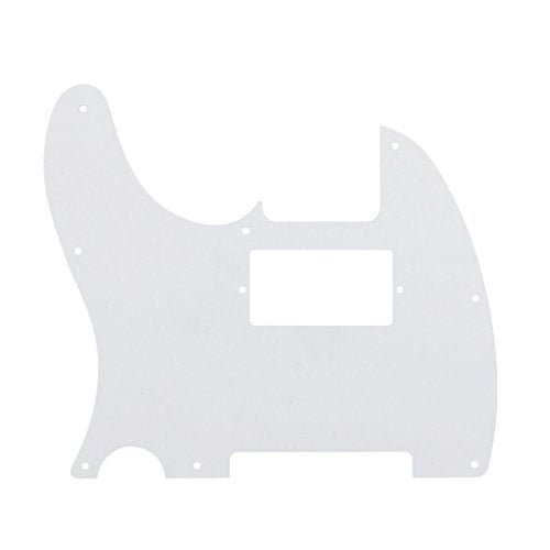 FLEOR 8 Hole TL Pickguard Guitar Humbucker Pick Guard HH with Screws Fit USA/Mexican Standard TL Style Guitar Part, 4Ply White Pearl - Image 5