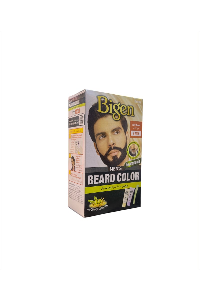 BIGEN MEN BEARD CLR  B103 DARK BROWN 40G