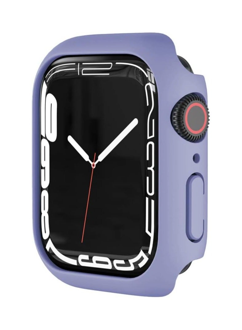 Classic Smartwatch Tempered Glass Screen Protector Case For Apple Watch Series 7,8 And 9 (41mm) - Purple