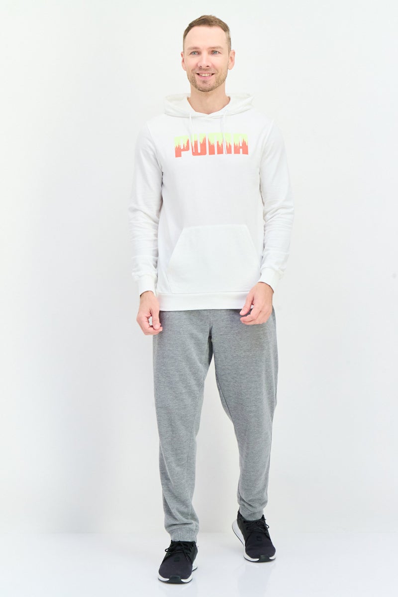 PUMA Men Sportswear Fit Brand Logo Outdoor Sweatshirts, White  - Image 4