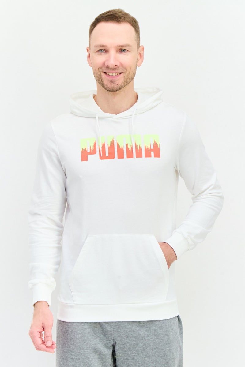 PUMA Men Sportswear Fit Brand Logo Outdoor Sweatshirts, White  - Image 1
