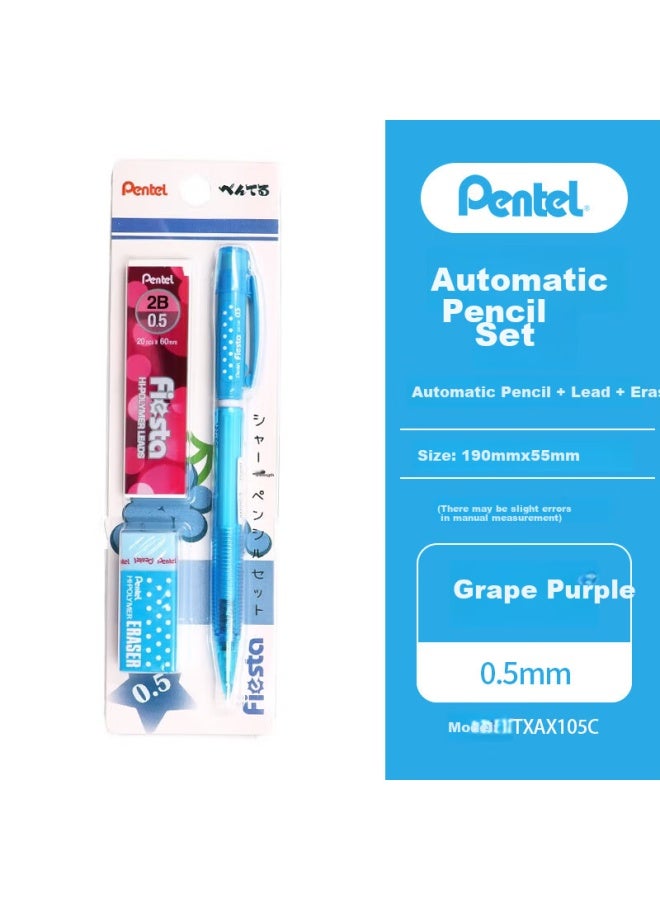 Pentel Automatic Pencil 0.5Mm For Students With Eraser And Lead Refills Txax105C Grape Purple - Image 4