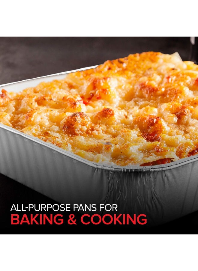 Stock Your Home 8x8 Foil Pans (50 Pack) 8 Inch Square Aluminum Pans - Foil Pans - Disposable Food Containers Great for Baking Cake, Cooking, Heating, Storing, Prepping Food  - Image 5