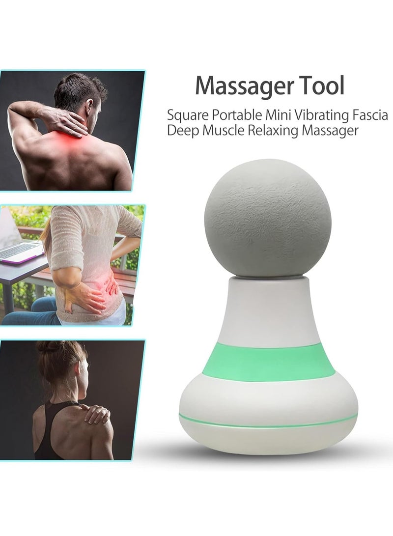 Loquat Mini massager, muscle relaxation massage gun, electric handheld, powerful 6 vibration modes, wireless and portable, suitable for men and women for shoulder, neck, and back massage (green) - Image 3