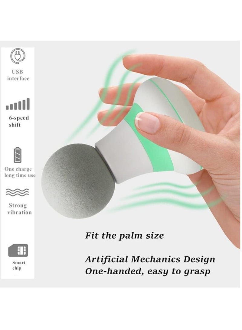 Loquat Mini massager, muscle relaxation massage gun, electric handheld, powerful 6 vibration modes, wireless and portable, suitable for men and women for shoulder, neck, and back massage (green) - Image 2