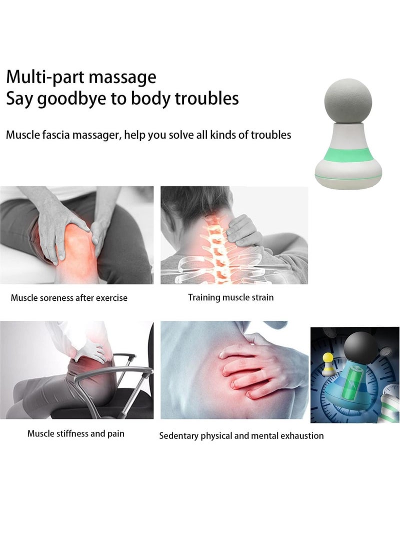 Loquat Mini massager, muscle relaxation massage gun, electric handheld, powerful 6 vibration modes, wireless and portable, suitable for men and women for shoulder, neck, and back massage (green) - Image 5