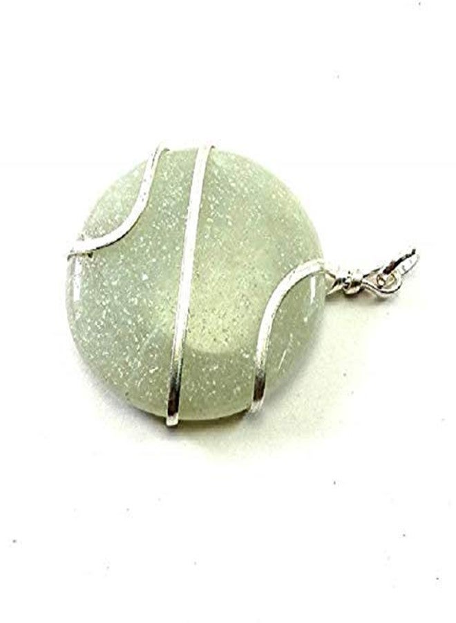 CA AGATE Green aventurine oval Healing Pendant Necklace Wire Wrapped reiki Healing Crystals Pendant - Image 2