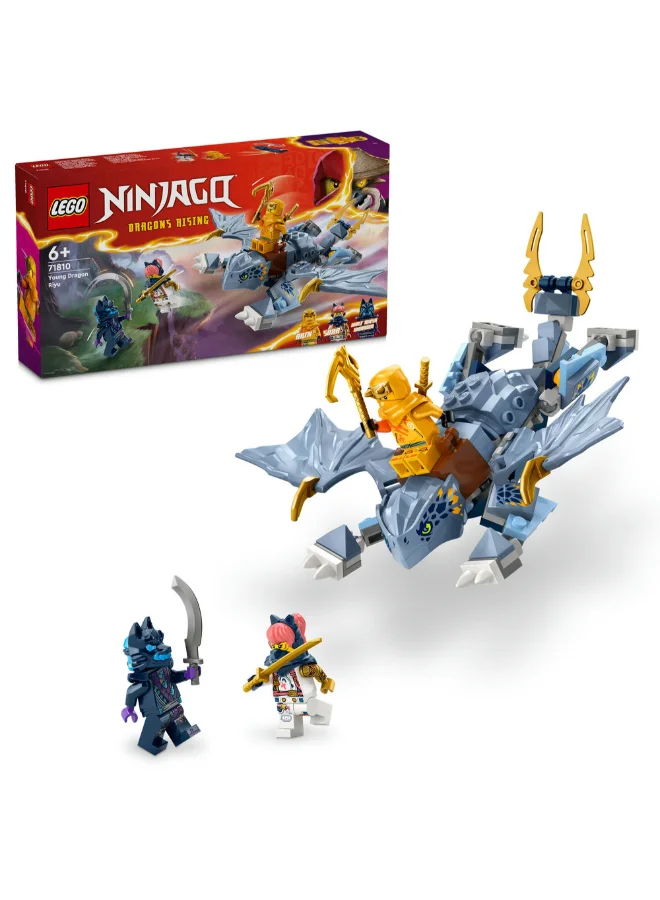LEGO NINJAGO Young Dragon Riyu Toy with Minifigures 71810 (Age 6+, 132 Pieces)