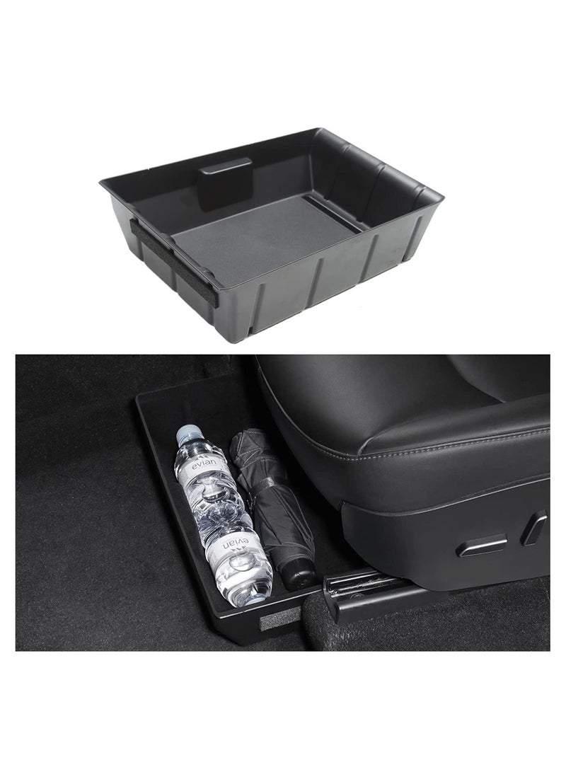 SYOSI Under Seat Storage Box Organizer for Tesla Model Y Hidden Storage Tray Box fit for 2020 2021 2022 2023 for Tesla Model Y Interior Accessories - Image 1