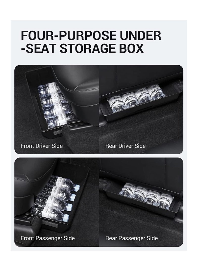 SYOSI Under Seat Storage Box Organizer for Tesla Model Y Hidden Storage Tray Box fit for 2020 2021 2022 2023 for Tesla Model Y Interior Accessories - Image 3