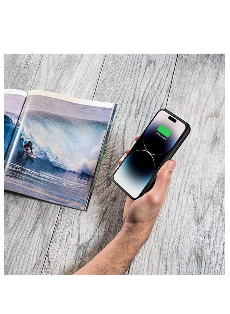 ELTRAZONE حافظة بطارية ELTERAZONE لجهاز iPhone 14 Pro Max، بطارية قابلة لإعادة الشحن بسعة 4500mAh، حافظة شحن محمولة لجهاز iPhone 14 Pro Max (6.7 بوصة) مع حزمة بطارية موسعة وحافظة شاحن واقية (أسود) - Image 5
