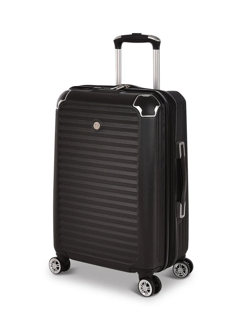 Track Track Luggage, Hard Material, Cabin Size Carry On Travel Trolley Bag 20 Inch (2 Years Warranty) with Memory Foam Neck Pillow-6037-20-NP-Black