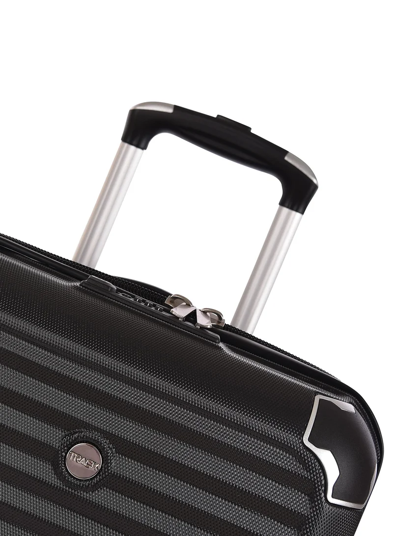 Track Track Luggage, Hard Material, Cabin Size Carry On Travel Trolley Bag 20 Inch (2 Years Warranty) with Memory Foam Neck Pillow-6037-20-NP-Black