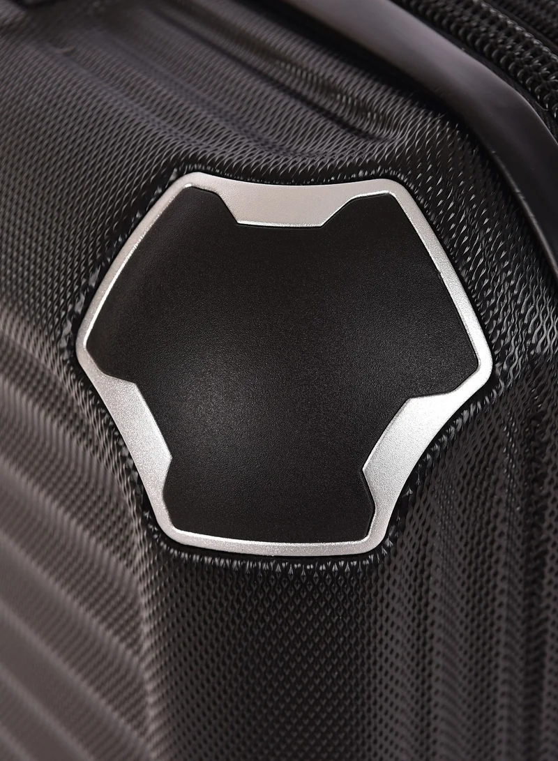 Track Track Luggage, Hard Material, Cabin Size Carry On Travel Trolley Bag 20 Inch (2 Years Warranty) with Memory Foam Neck Pillow-6037-20-NP-Black