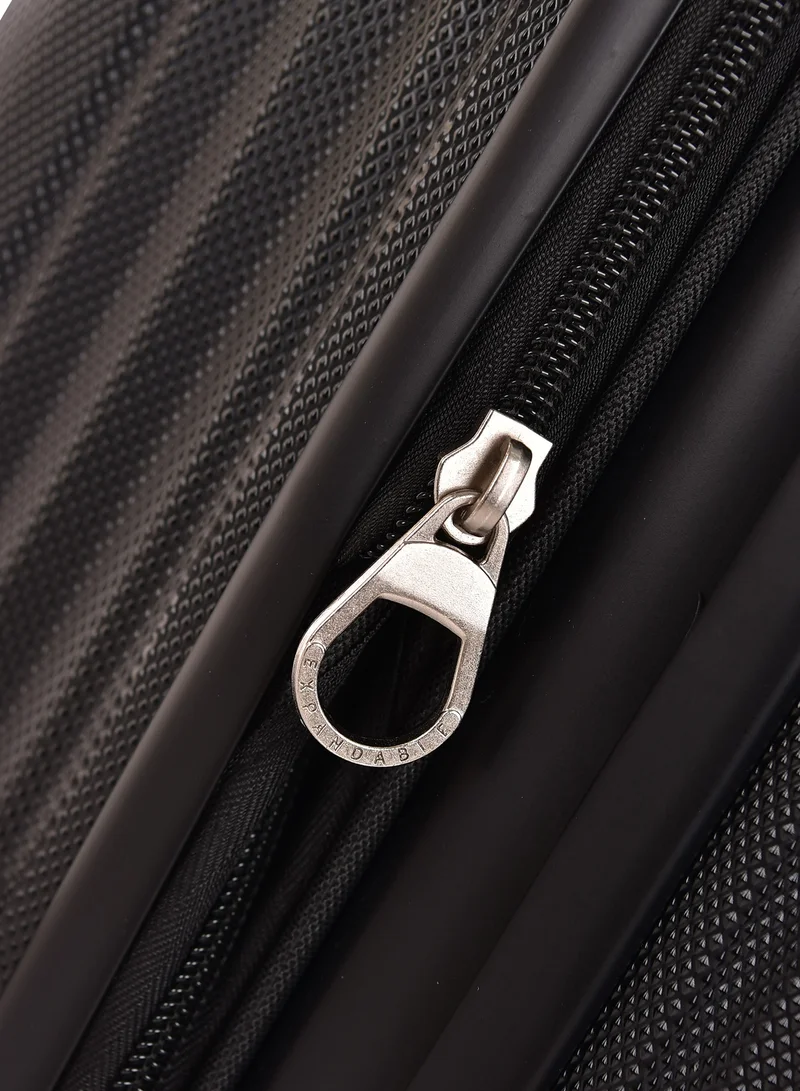 Track Track Luggage, Hard Material, Cabin Size Carry On Travel Trolley Bag 20 Inch (2 Years Warranty) with Memory Foam Neck Pillow-6037-20-NP-Black