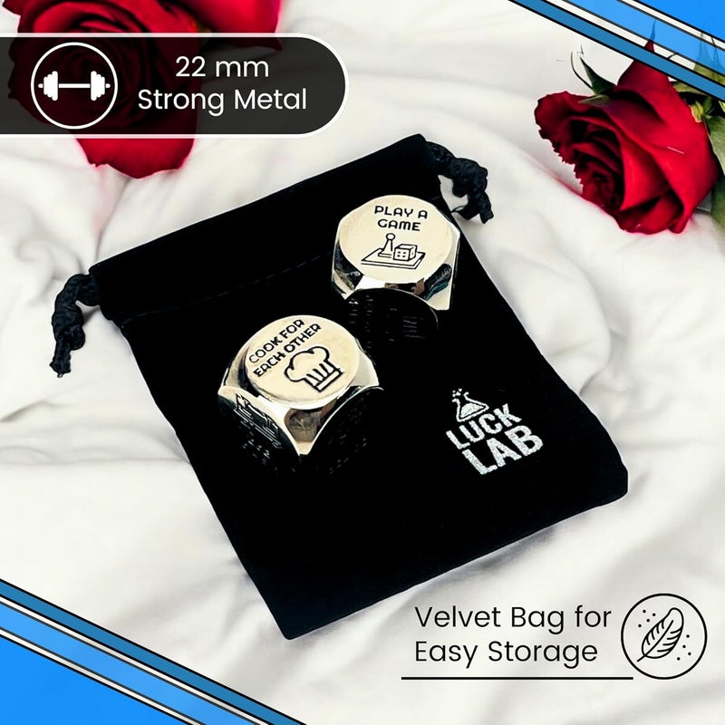 Luck Lab Date Night Dice - Activity Decider for Couples with Velvet Storage Bag (Date Night Activity Decider Dice) - Image 3