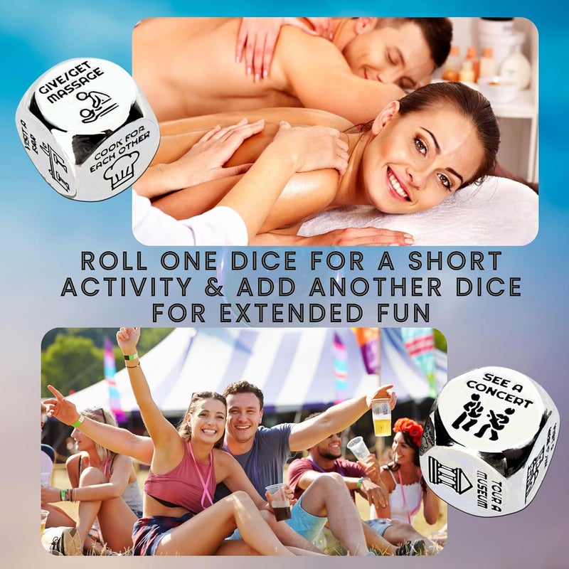 Luck Lab Date Night Dice - Activity Decider for Couples with Velvet Storage Bag (Date Night Activity Decider Dice) - Image 4