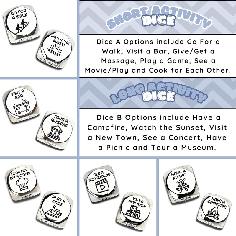 Luck Lab Date Night Dice - Activity Decider for Couples with Velvet Storage Bag (Date Night Activity Decider Dice) - Image 5