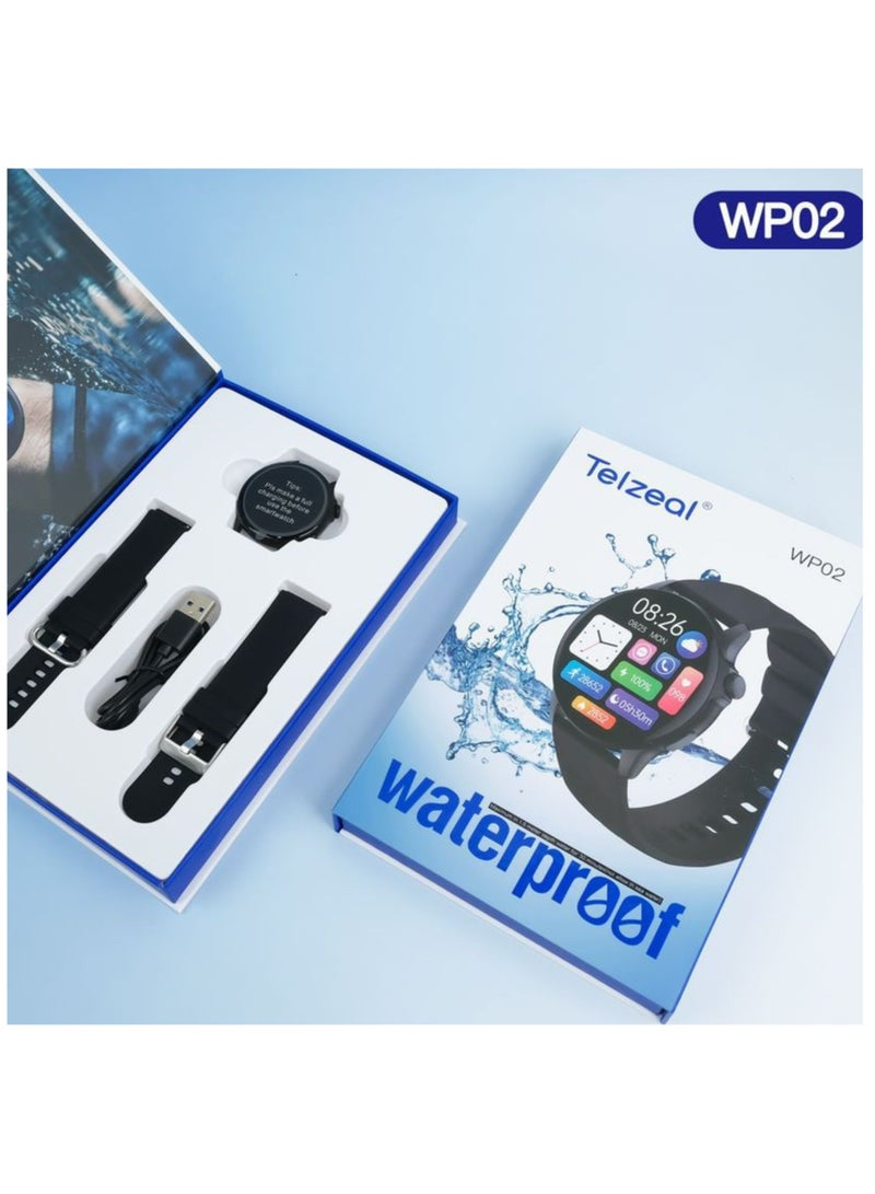 Telzeal WP02 Smart Watches With Waterproof_Gold - Image 1