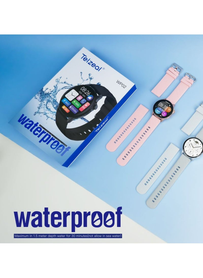 Telzeal WP02 Smart Watches With Waterproof_Gold - Image 2