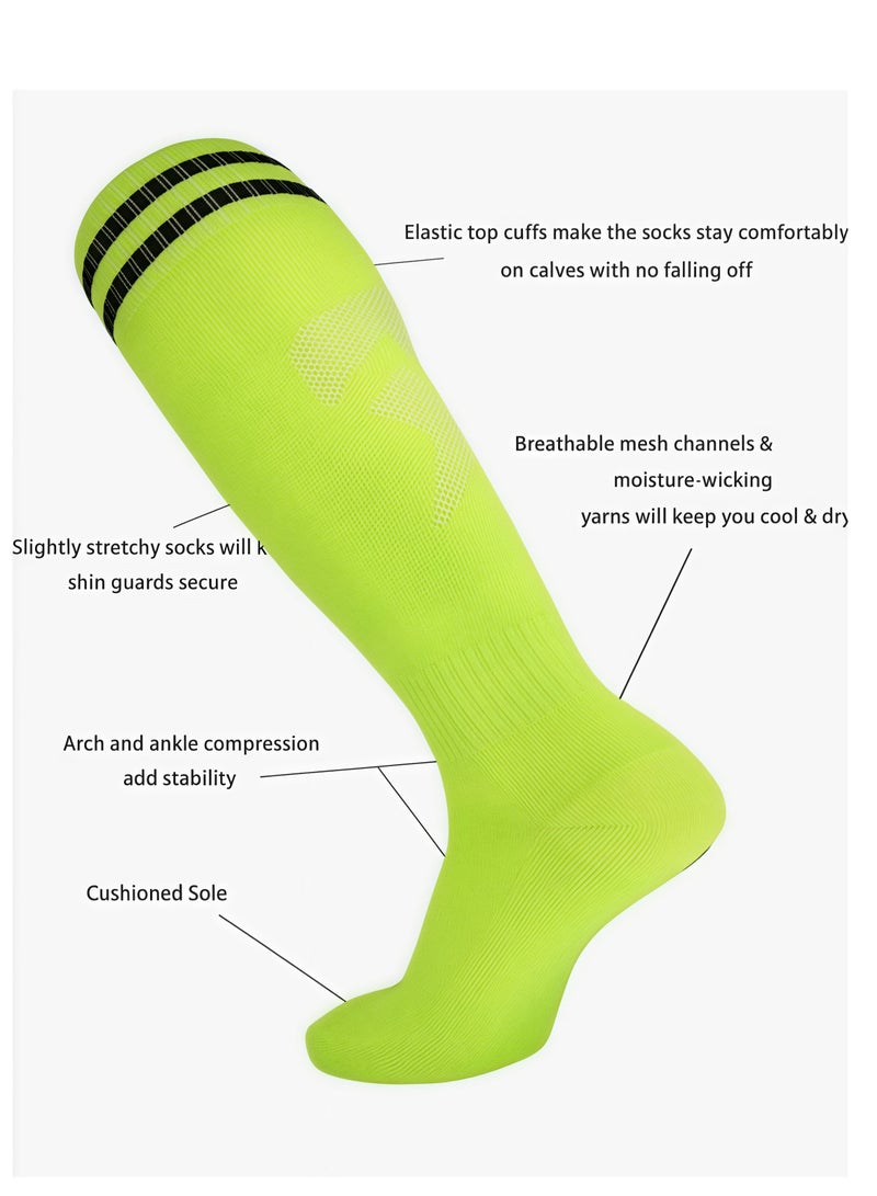 Generic 1 pair of football socks, over the knee football socks, suitable for football, rugby, baseball and other sports, green - Image 3