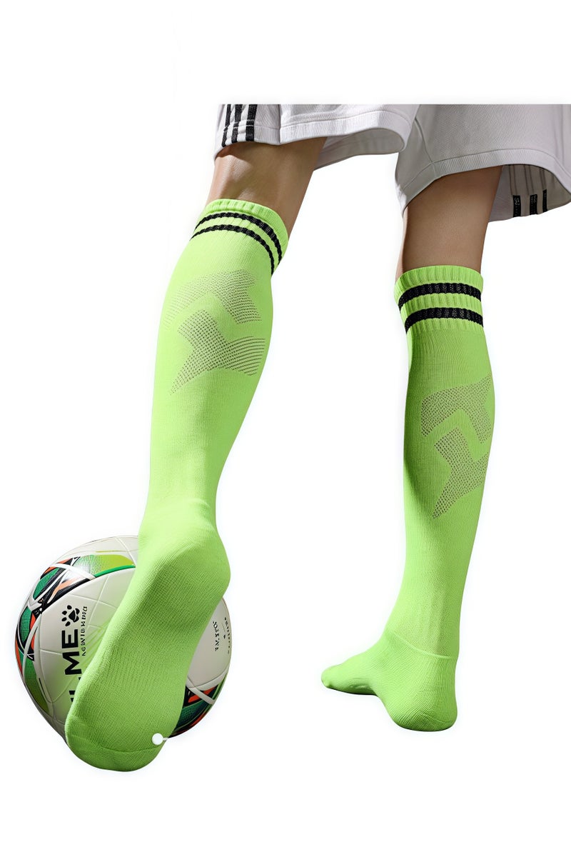 Generic 1 pair of football socks, over the knee football socks, suitable for football, rugby, baseball and other sports, green - Image 1