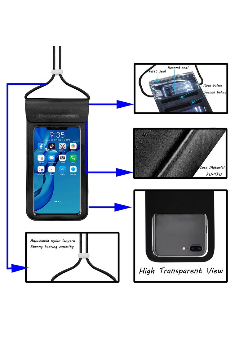 Y&D - Waterproof Pouch Cellphone Case, Dry Phone Bag 2023 IPX8 Floating with Adjustable Lanyard Compatible for 13 12 11 Pro Max XS XR, S22 Ultra S21 S20 S10 - Image 1
