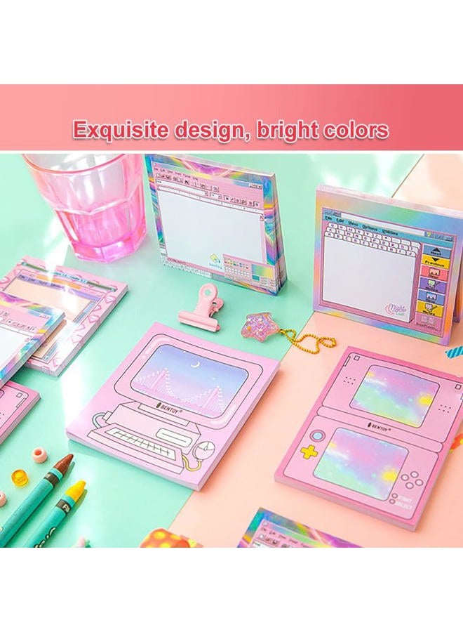KOOBOOK Kawaii Planner Notebook Cute Memo Pads with Computer Game Shape Design Kawaii Office Supplies,5 Styles,50 Sheets/Pad - Image 5