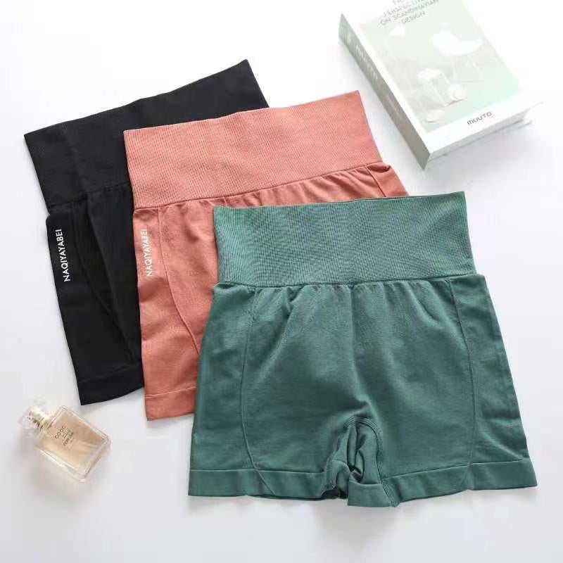Generic Cross-border High Waist Belly-lifting Yoga Warm-up Pants Fitness Girls Slim-fit Tight Running Peach Shorts Women brick red  - Image 5
