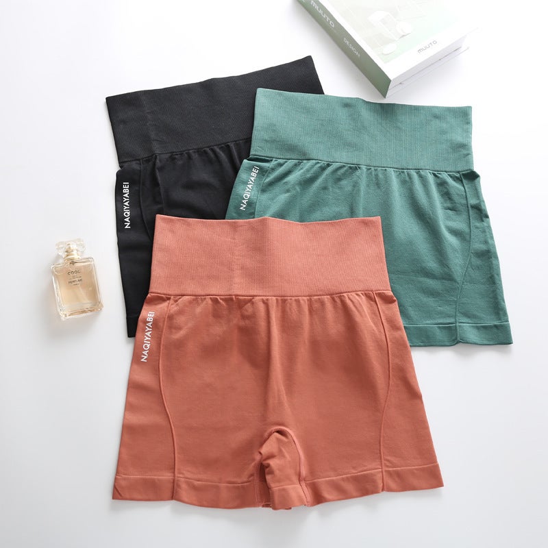 Generic Cross-border High Waist Belly-lifting Yoga Warm-up Pants Fitness Girls Slim-fit Tight Running Peach Shorts Women brick red  - Image 4
