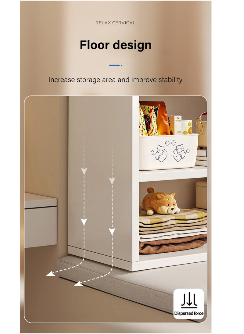 XiuWoo - Nordic Simple Style Floor-standing Bookcase Bookshelf Multi-functional Large Capacity Magazine Books Display Organizer Storage for Office Home Living Room Bedroom Study Room Bay Window - Image 1