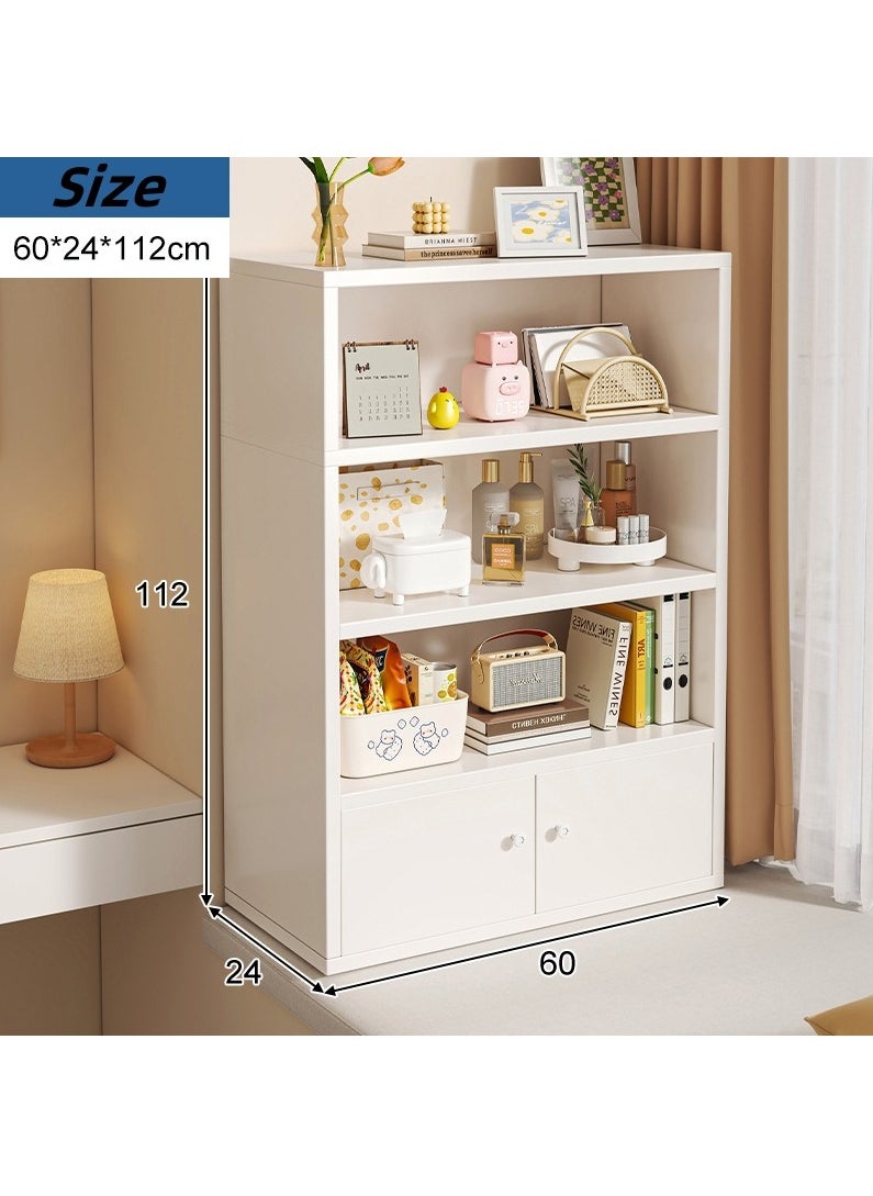 XiuWoo - Nordic Simple Style Floor-standing Bookcase Bookshelf Multi-functional Large Capacity Magazine Books Display Organizer Storage for Office Home Living Room Bedroom Study Room Bay Window - Image 1