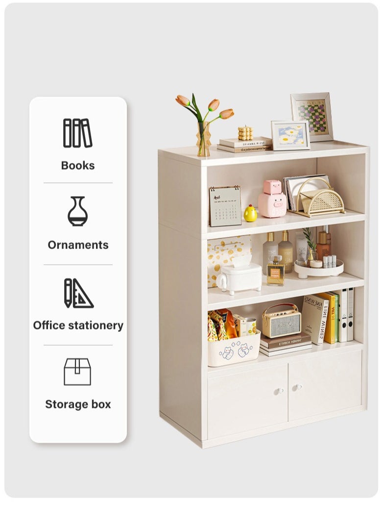 XiuWoo - Nordic Simple Style Floor-standing Bookcase Bookshelf Multi-functional Large Capacity Magazine Books Display Organizer Storage for Office Home Living Room Bedroom Study Room Bay Window - Image 1