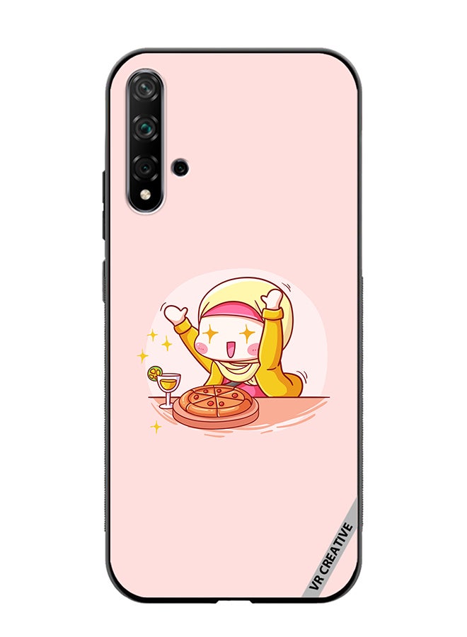 VR CREATIVE Protective Case Cover For Huawei Nova 5T Cute Hijabi Babe Design Multicolour - Image 1