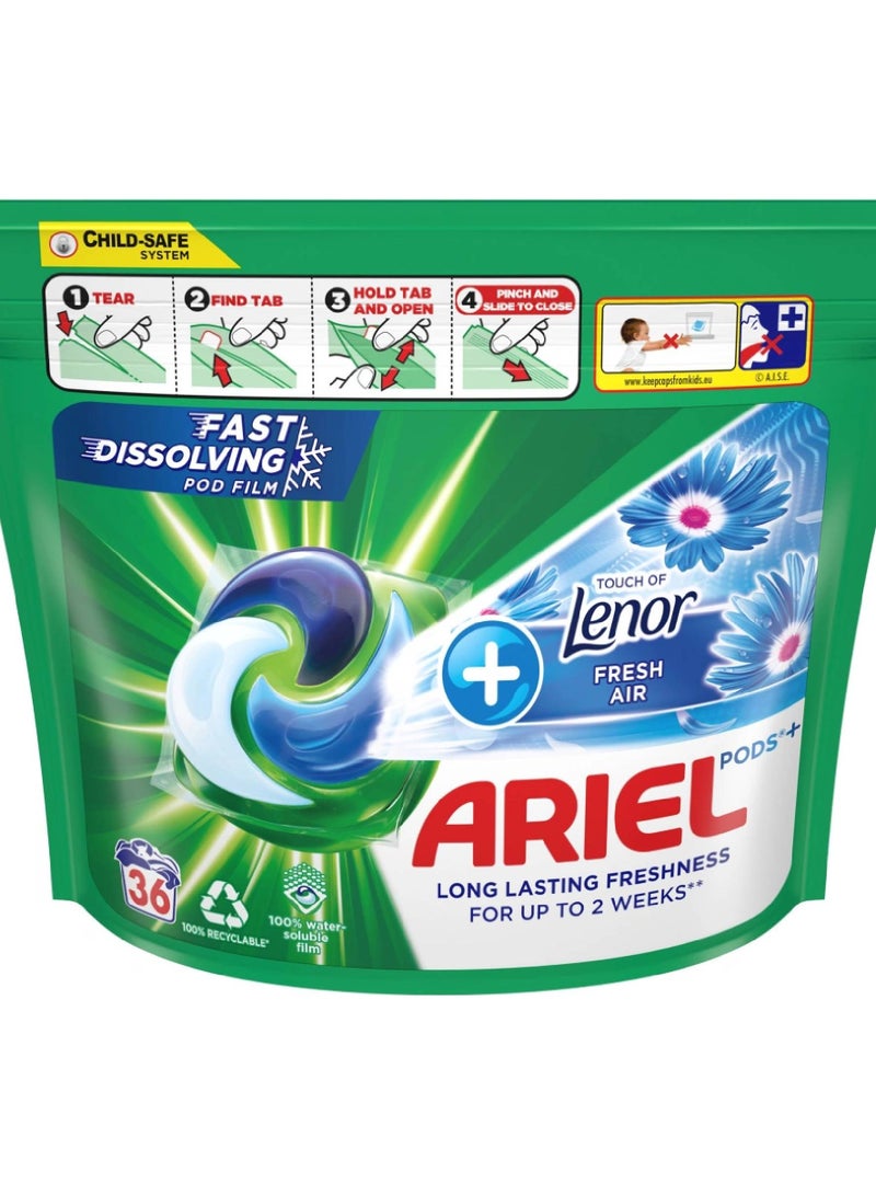 اريال كبسولات آرييل الكل في واحد فريش إير لينور 36 كبسولة