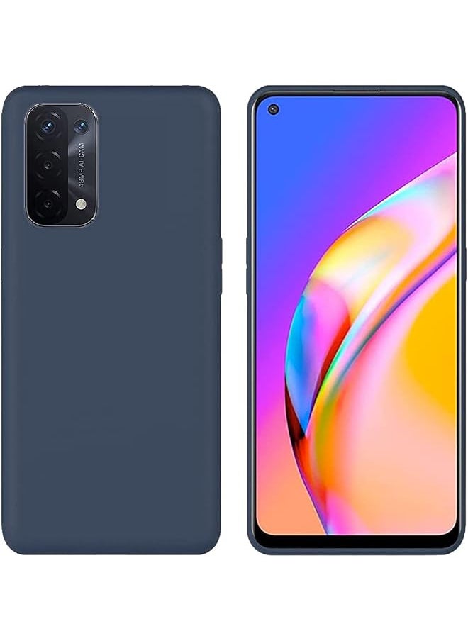 erorex - Soft Touch Flexible Plastic Mobile Phone Case Cover Compatible With Oppo A74 A54 5G 5Th Generation Navy Blue A74 5G - Image 1