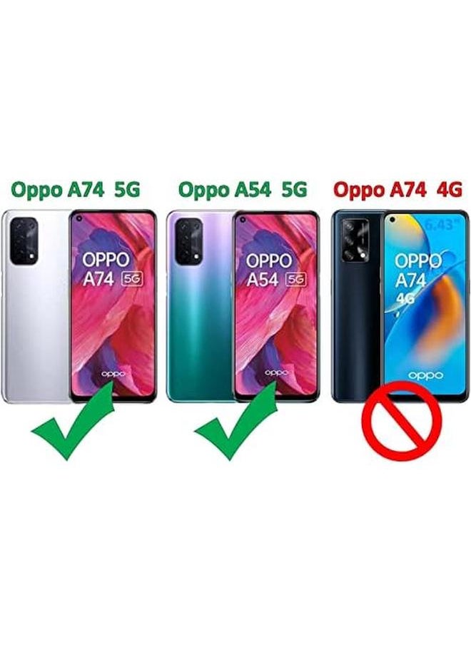 erorex - Soft Touch Flexible Plastic Mobile Phone Case Cover Compatible With Oppo A74 A54 5G 5Th Generation Navy Blue A74 5G - Image 1