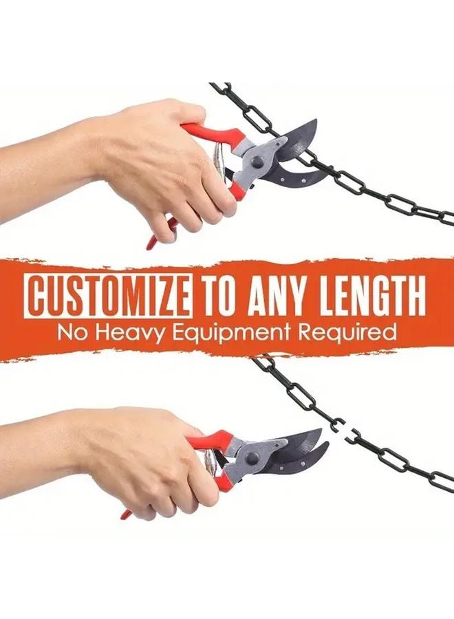 روابط سلسلة بلاستيكية متينة بطول 1000 سم، حاجز أمان لجميع الأحوال الجوية، باللون الأسود - Image 5