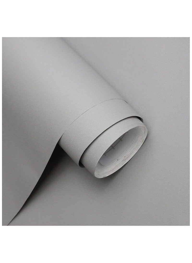 Anna 40CM x 10M Self-Adhesive Waterproof and Moisture-Proof Solid Color Simple Decorative Wallpaper - Image 1