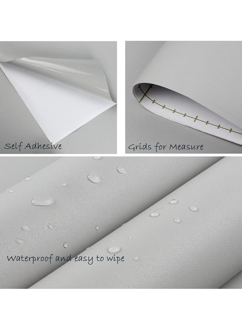 Anna 40CM x 10M Self-Adhesive Waterproof and Moisture-Proof Solid Color Simple Decorative Wallpaper - Image 2