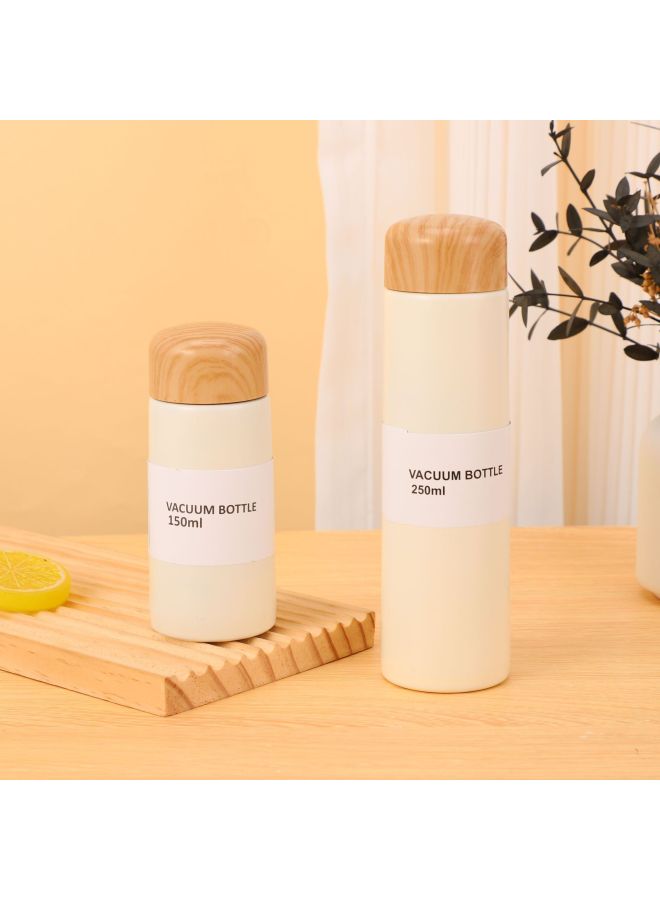 New Gift Cup Men's And Women's Portable Stainless Steel Mini Vacuum Cup With Wooden Lid And High Appearance Creative Pocket Cup