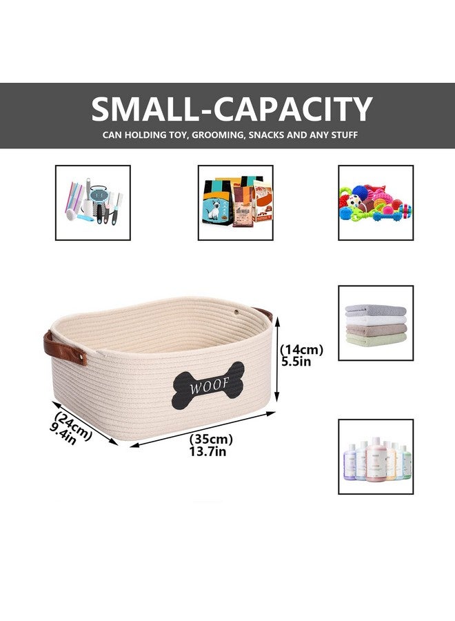 Morezi Cotton Rope Dog Toy Basket With Handle, Large Dog Bin, Puppy Kitty Bed, Dog Toy Basket  Perfect For Carry Pet Toys, Blankets, Leashes, Chew Toys, Diapers - Image 3