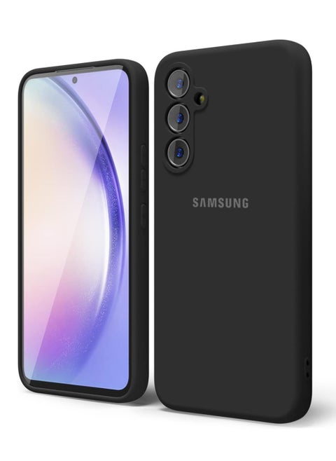 For Samsung Galaxy A54 Silicone Hard Back Color Cover,Camera Protection From Shocks From TPU Compatible with Samsung Galaxy A54 (6.4") (Black)