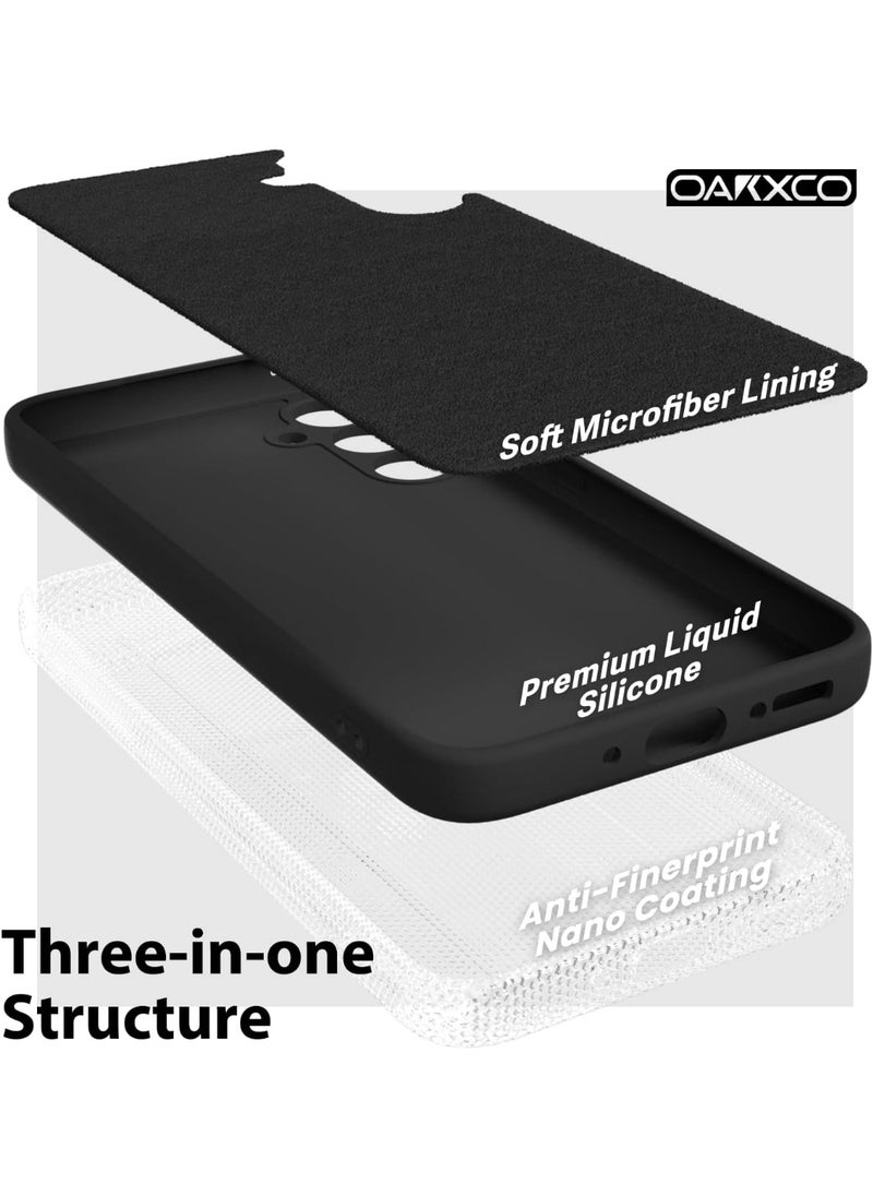 For Samsung Galaxy A54 Silicone Hard Back Color Cover,Camera Protection From Shocks From TPU Compatible with Samsung Galaxy A54 (6.4") (Black)