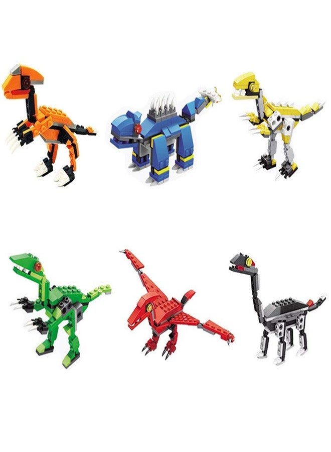 Anditoy 4 Pack Dinosaur Building Blocks Toys in Jumbo Eggs for Kids Boys Girls Easter Basket Stuffers Fillers Gifts Party Favors - Image 3