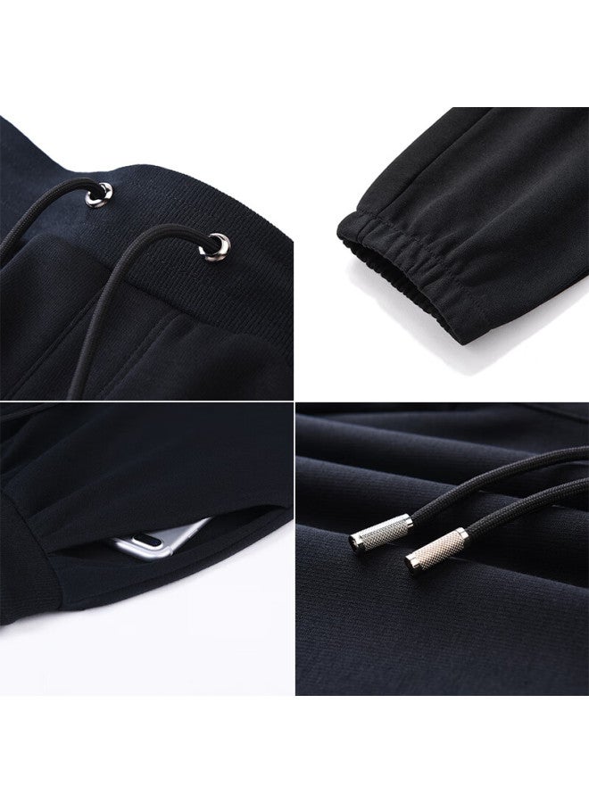 Hipanda o Panda Casual Pants For Men, Summer Trendy Loose-fit Sports Joggers, Fashionable Versatile Black Long Trousers, 2XL - Image 4